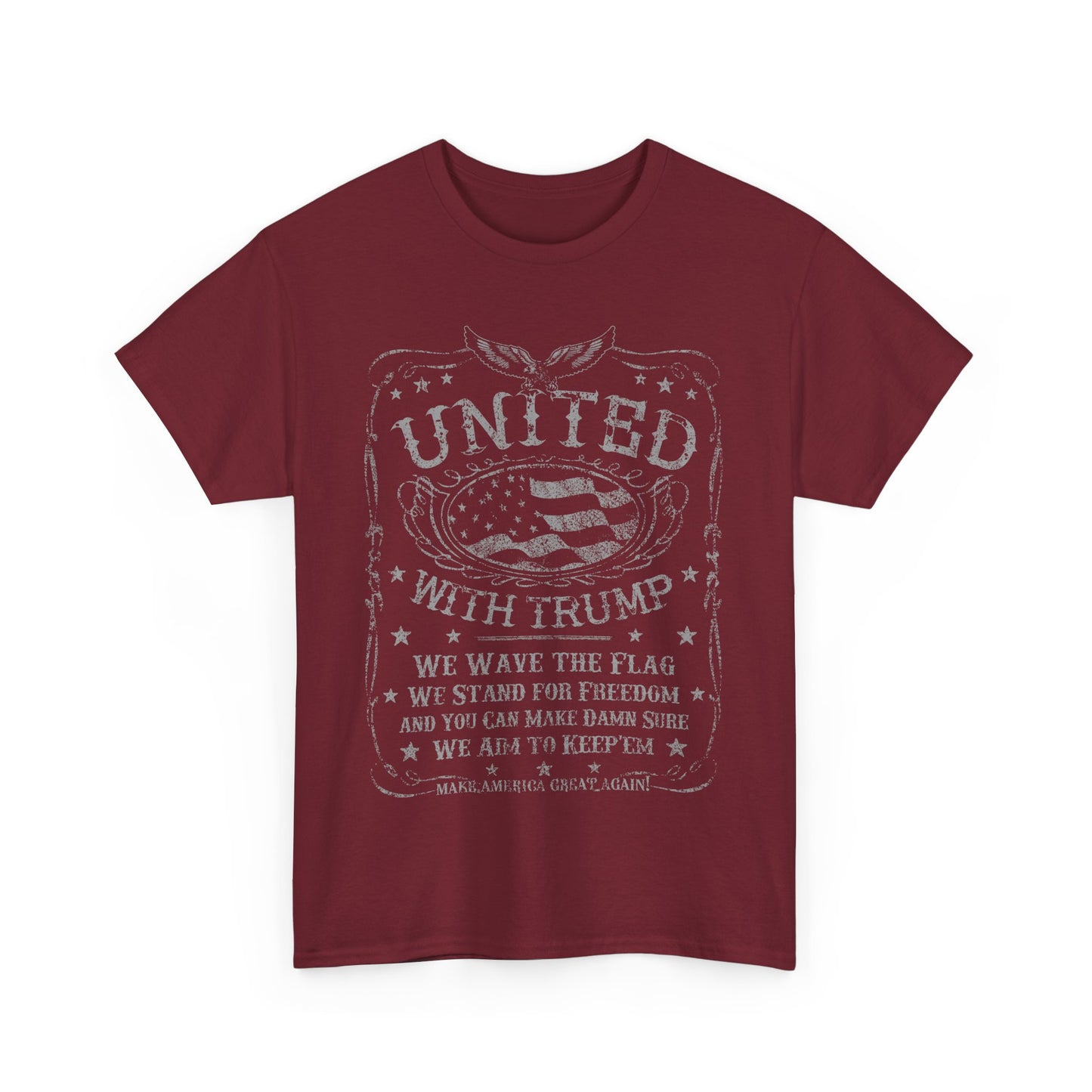 a United with Trump Heavy Cotton Tee