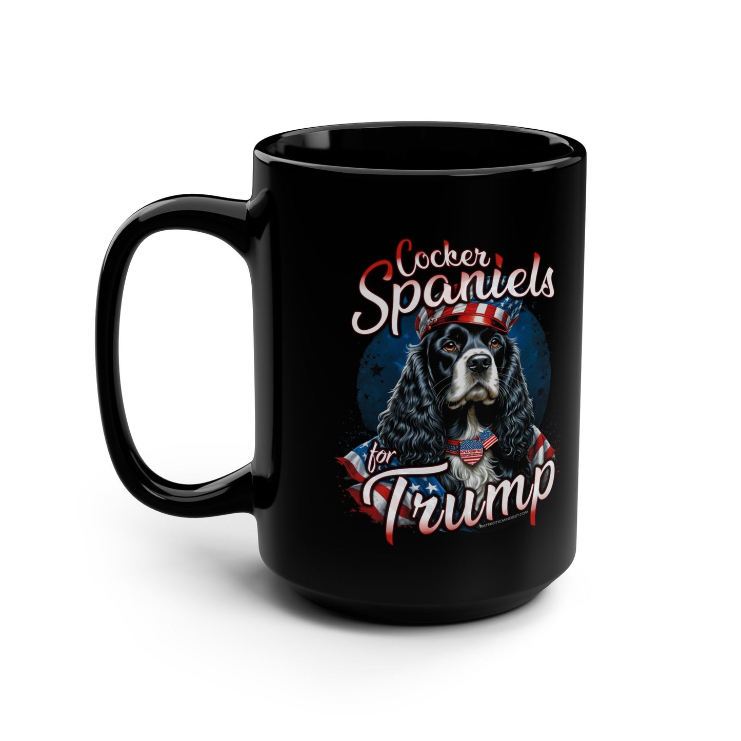 Cocker Spaniels for Trump Black Mug, 15oz