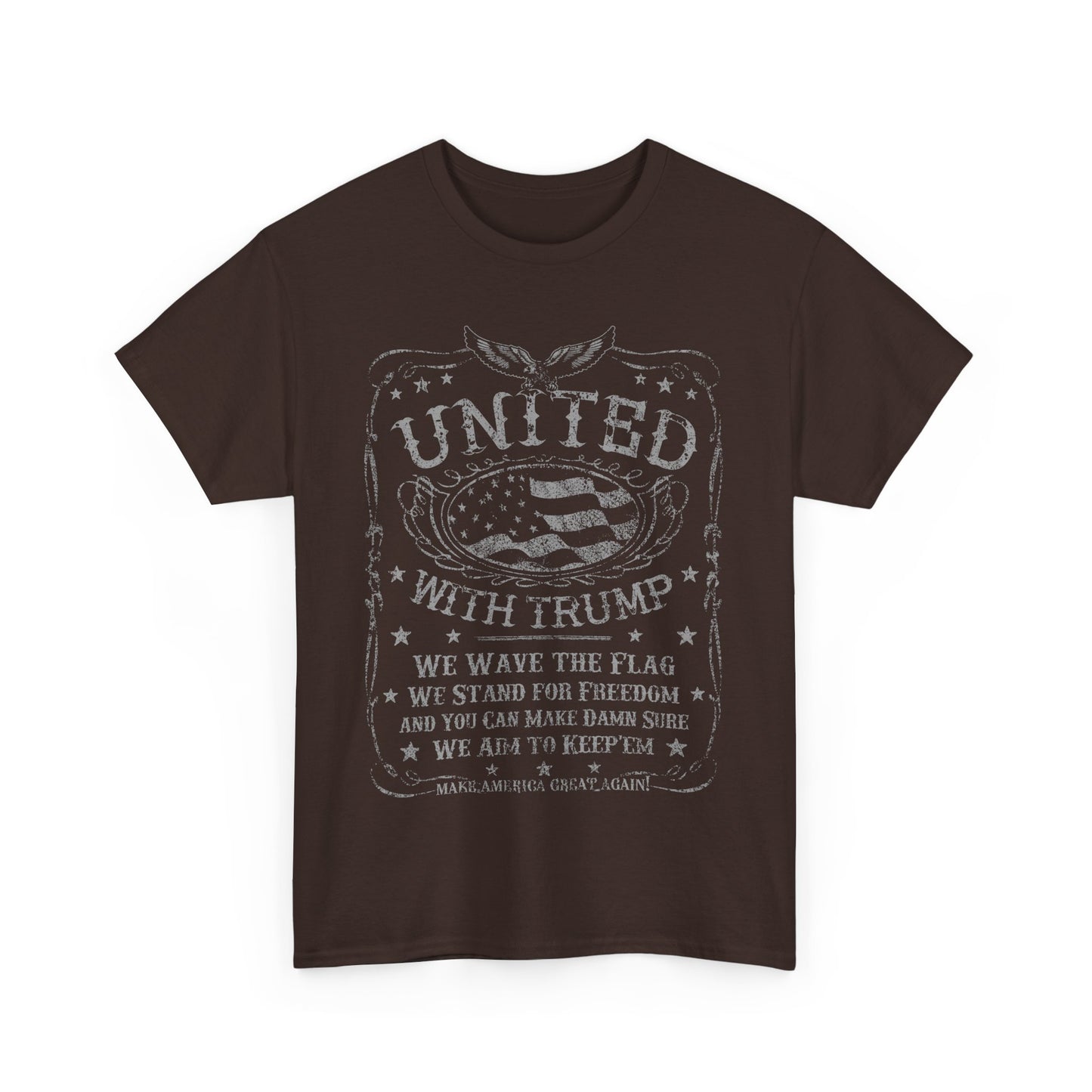 a United with Trump Heavy Cotton Tee