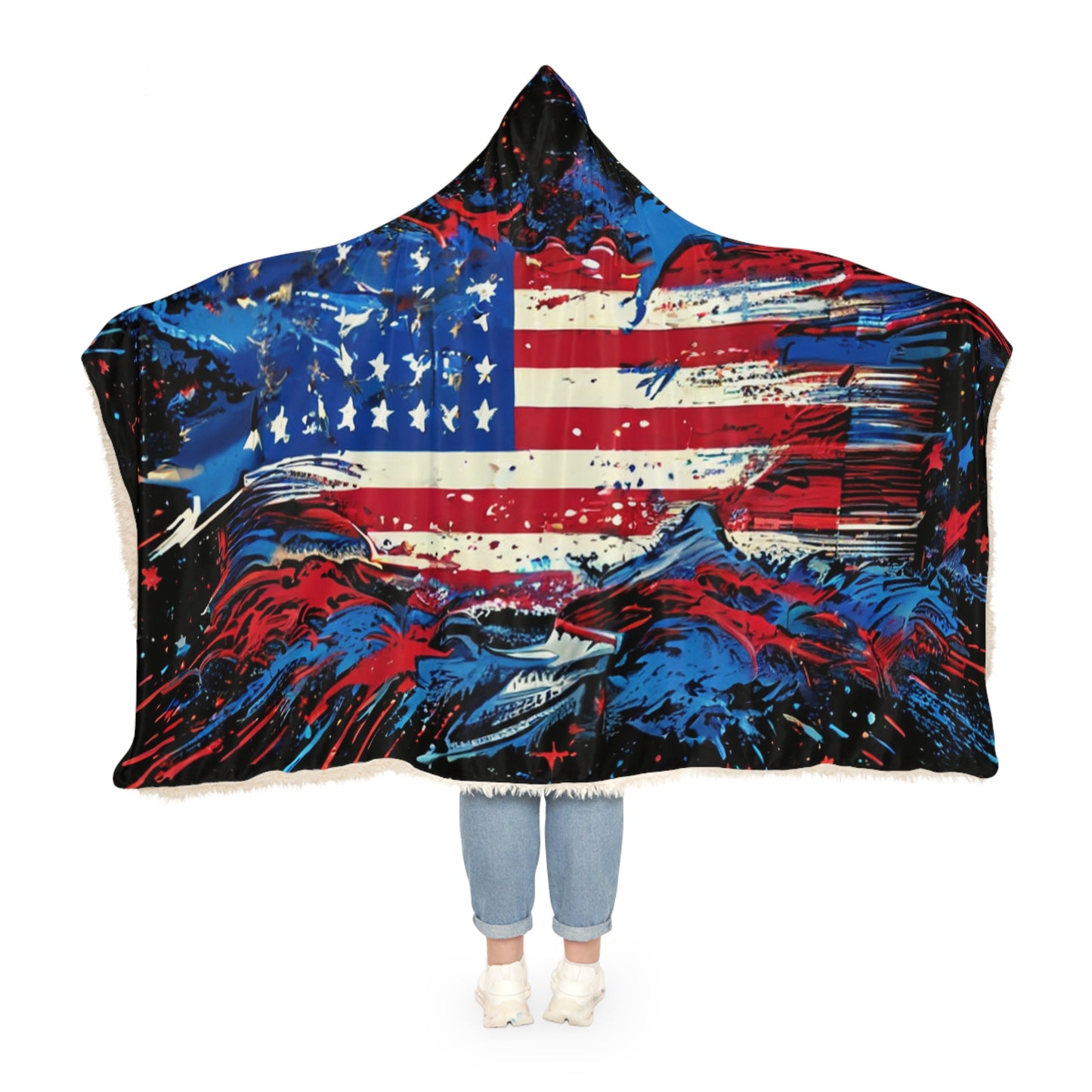 Flag Splash (Personalize It!) Snuggle Blanket