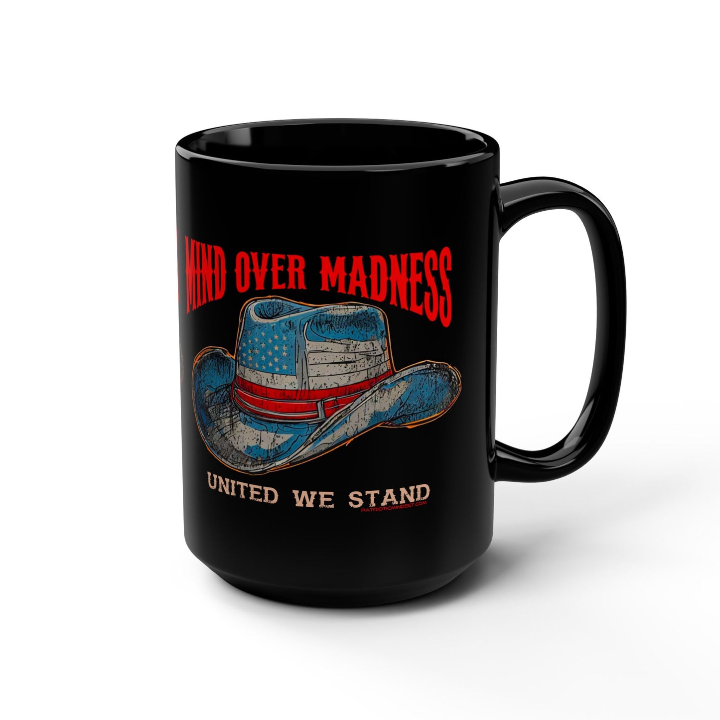 Mind Over Madness Black Mug, 15oz