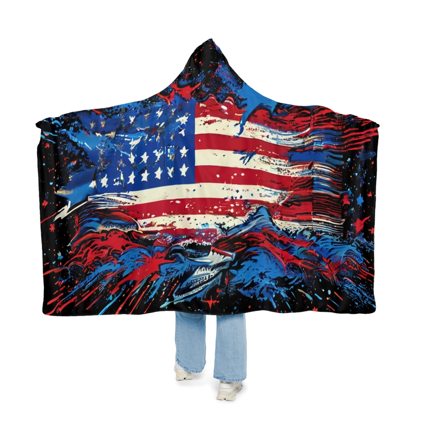 Flag Splash (Personalize It!) Snuggle Blanket