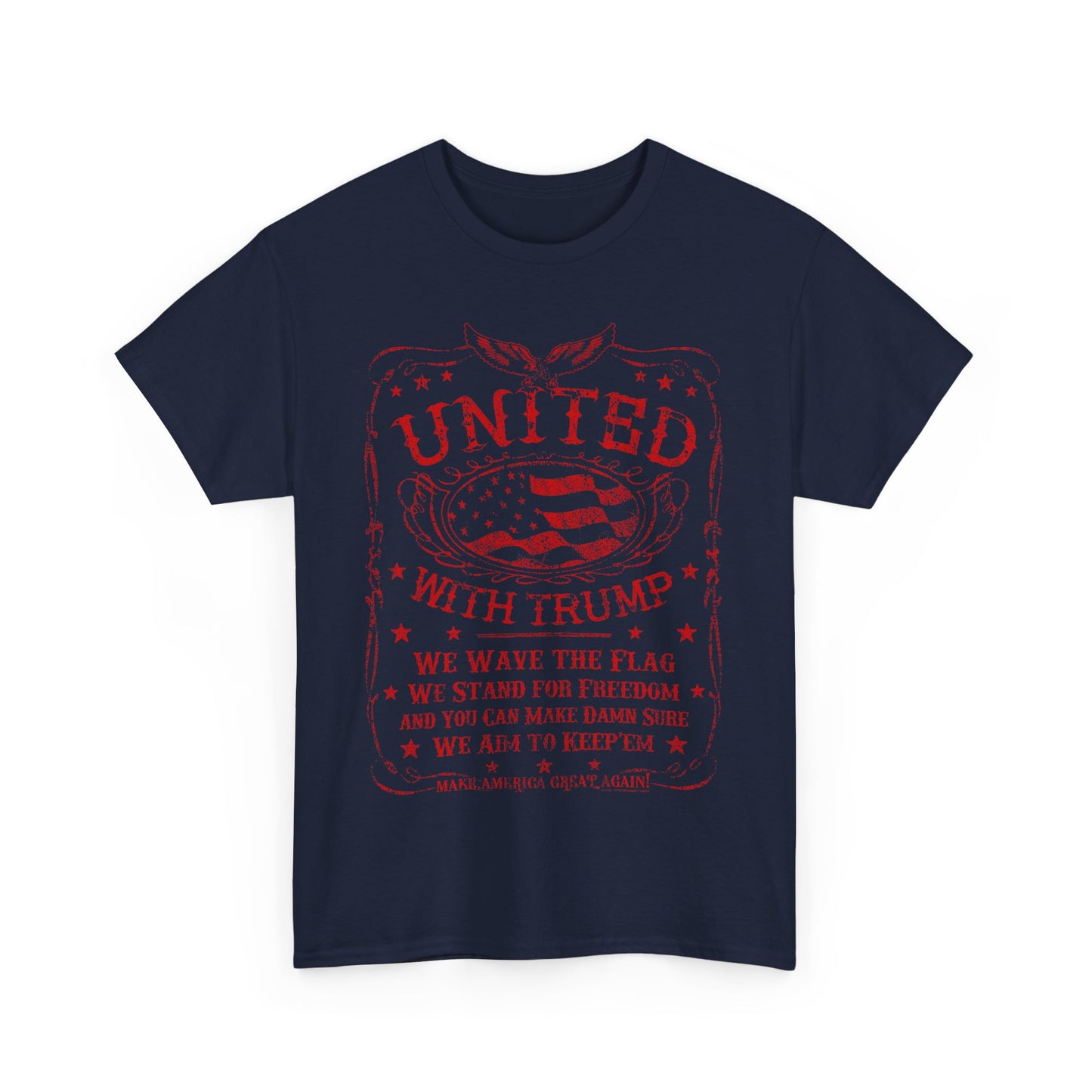 b United with Trump Heavy Cotton Tee