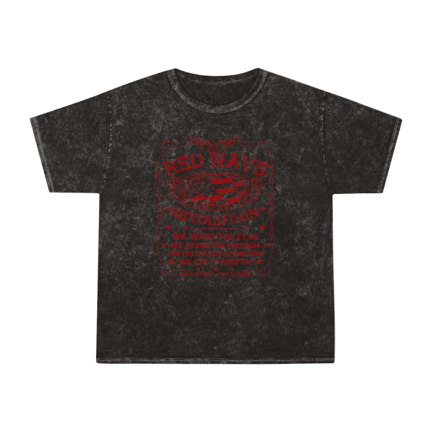 Red Wave Mineral Wash T-Shirt (Unisex)