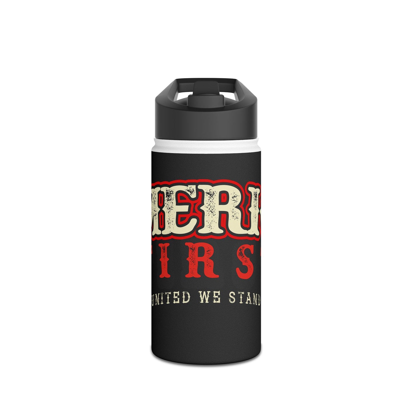 America First Stainless Steel Water Bottle, Standard Lid