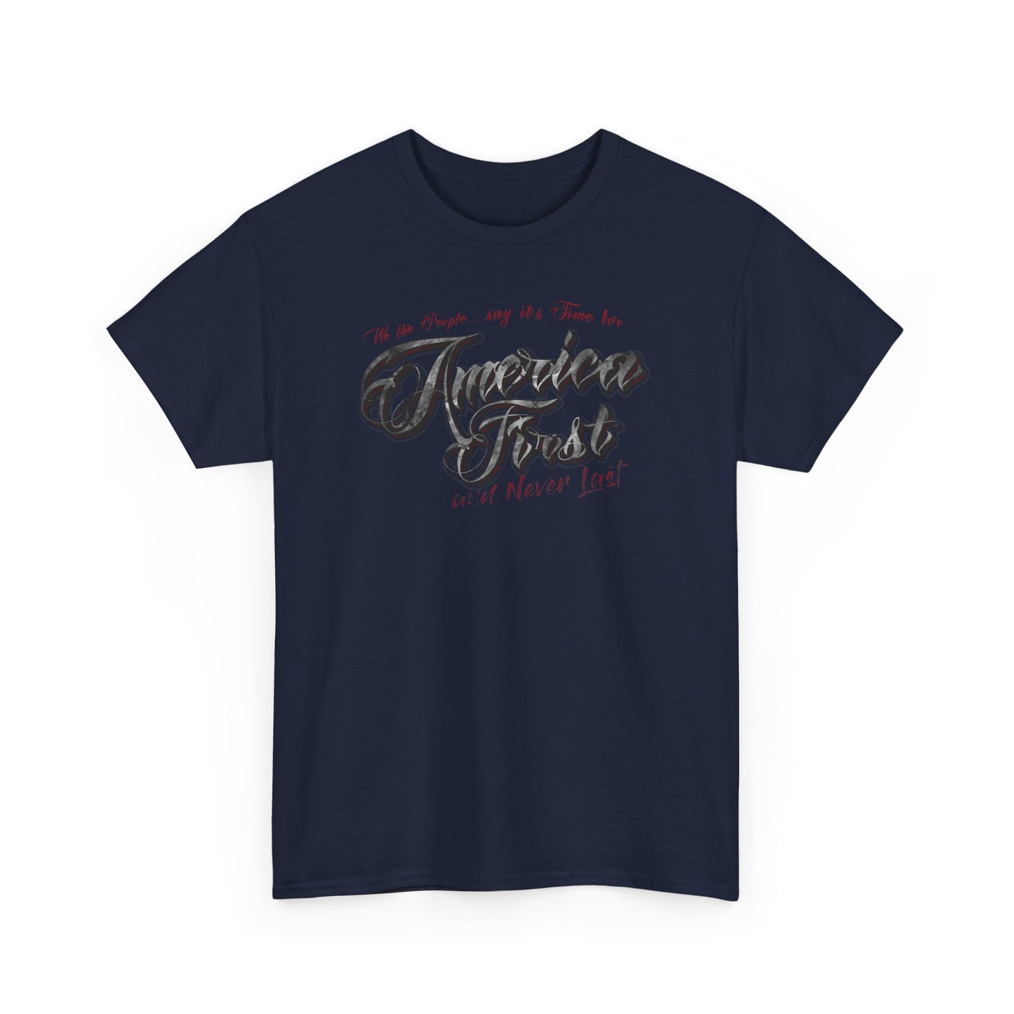 America First Script SS T-Shirt