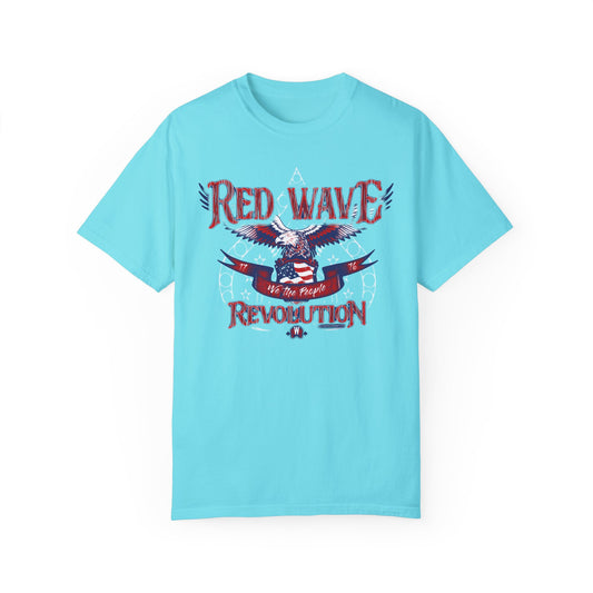 Red Wave Eagle Garment-Dyed T-shirt