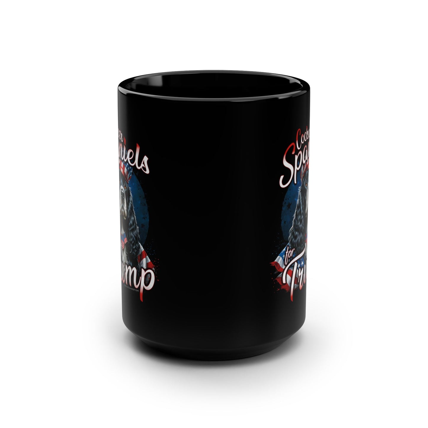 Cocker Spaniels for Trump Black Mug, 15oz